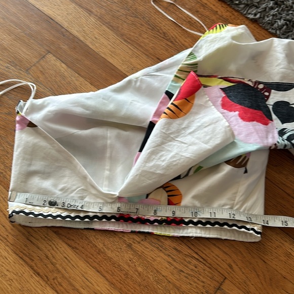 Zara Printed Asymmetrical Crop Top Size Small - Picture 6 of 11